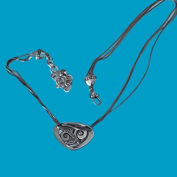 Brighton Eve Delight Short Leaf Necklace silver plated excellent. Condition … - Picture 5 of 6